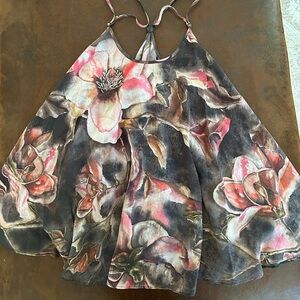 All Saints silk tank top with adjustable straps